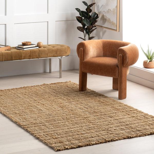 Nuloom Oslo Classic Farmhouse Jute Fringe Area Rug Natural
