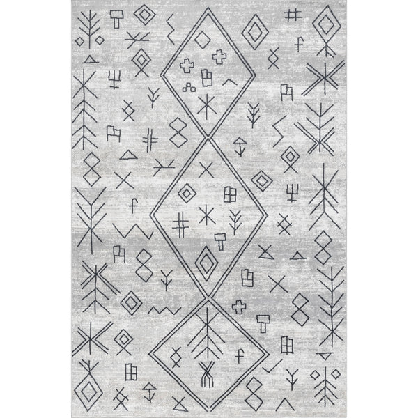 nuloom Paige Machine Washable Moroccan Motif Area Rug Gray