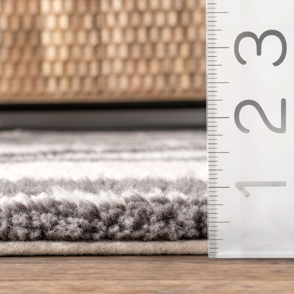 Nuloom Paneled Diamonds Wool Washable Area Rug Ivory
