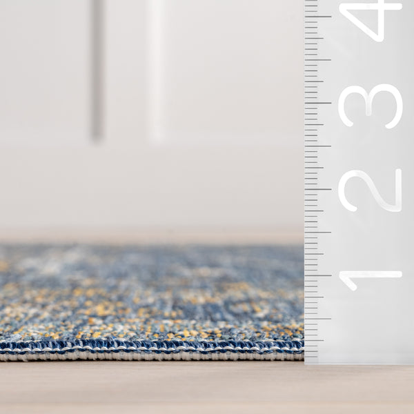 Nuloom Pearl Indoor/Outdoor Reversible Medallion Area Rug Cream & Blue