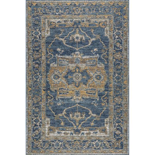nuloom Pearl Indoor/Outdoor Reversible Medallion Area Rug Cream & Blue