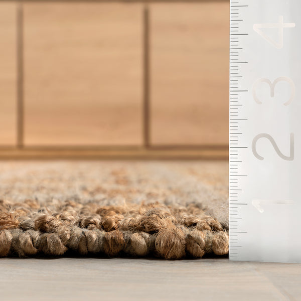 Nuloom Penni Checked Jute And Wool Area Rug Natural