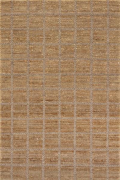 nuloom Penni Checked Jute and Wool Area Rug Natural