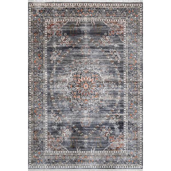 nuloom Penny Vintage Floral Medallion Area Rug Gray