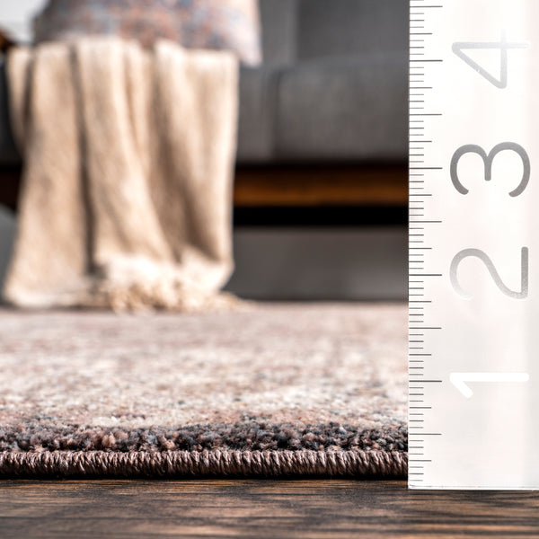 Nuloom Philippa Traditional Medallion Fringe Area Rug Brown