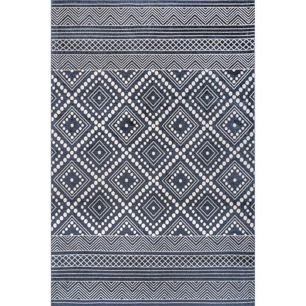 nuloom Phyllis Machine Washable Diamond Trellis Area Rug Blue