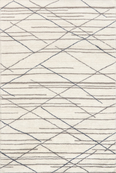 nuloom Pick-Up-Sticks Machine Washable Wool Area Rug Ivory
