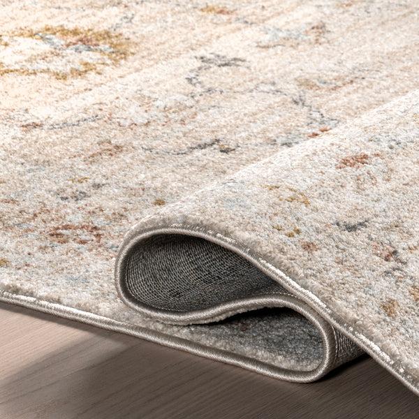 Nuloom Porter Faded Medallion Fringe Area Rug Beige