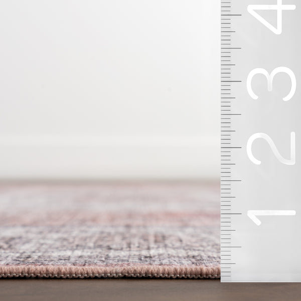 Nuloom Prairie Medallion Spill Proof Machine Washable Area Rug Ivory