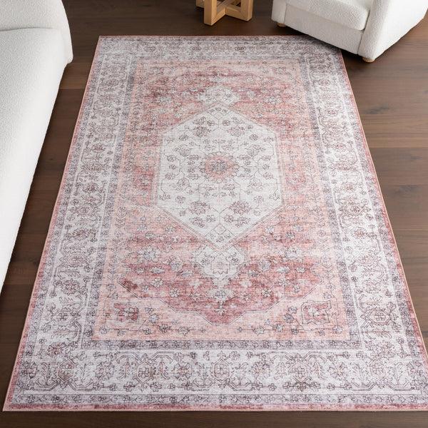 Nuloom Prairie Medallion Spill Proof Machine Washable Area Rug Ivory