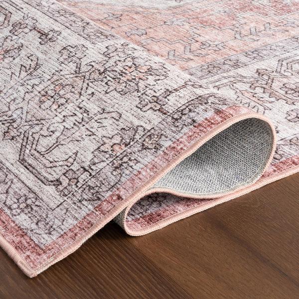 Nuloom Prairie Medallion Spill Proof Machine Washable Area Rug Ivory