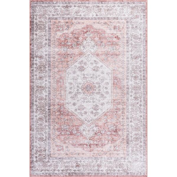 nuloom Prairie Medallion Spill Proof Machine Washable Area Rug Ivory