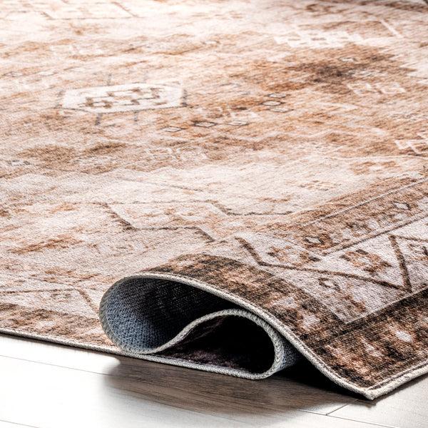 Nuloom Precious SplashGuard Machine Washable Area Rug Beige