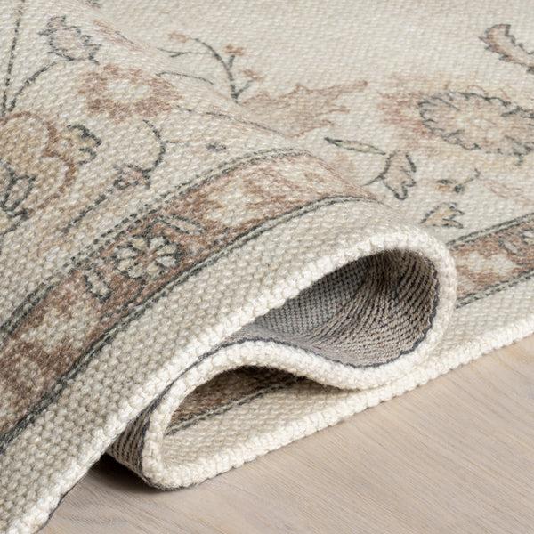 Nuloom Princesa Medallion Wool And Cotton Area Rug Beige