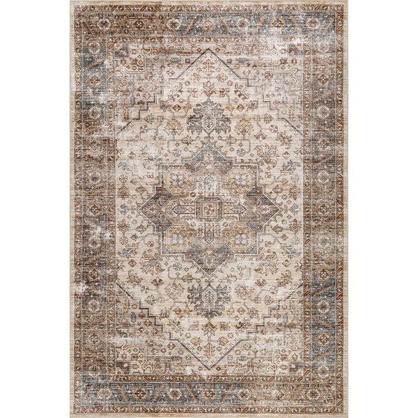 nuloom Purnima Medallion Spill Proof Machine Washable Area Rug Ivory