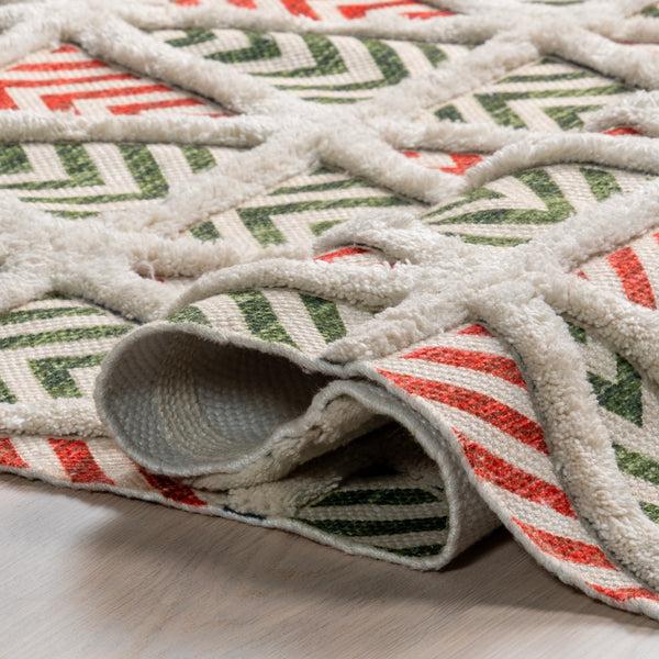 Nuloom Raleigh High-Low Holiday Geometric Area Rug Red