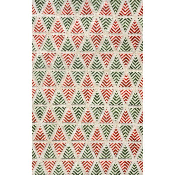 nuloom Raleigh High-Low Holiday Geometric Area Rug Red