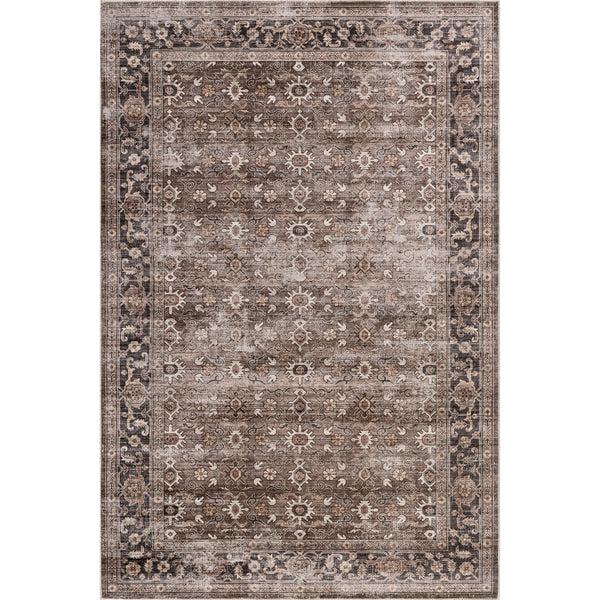 nuloom Rania SplashGuard Medallion Machine Washable Area Rug Brown