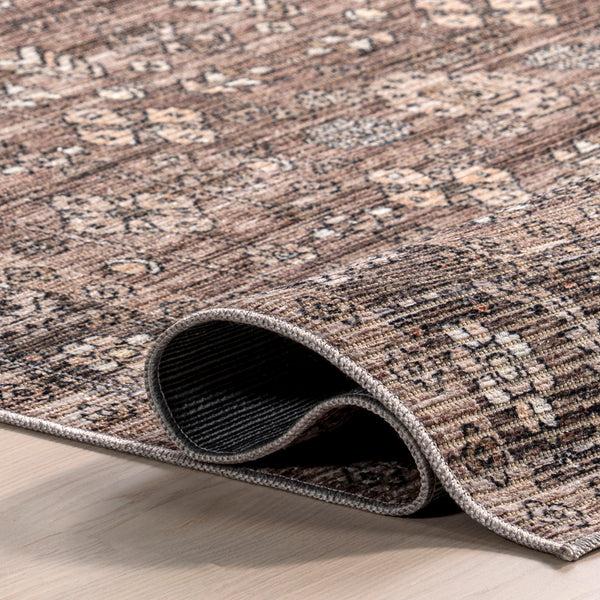 Nuloom Redwood Vintage Machine Washable Area Rug Taupe