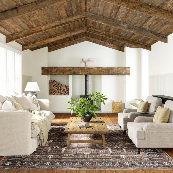 Nuloom Redwood Vintage Machine Washable Area Rug Taupe