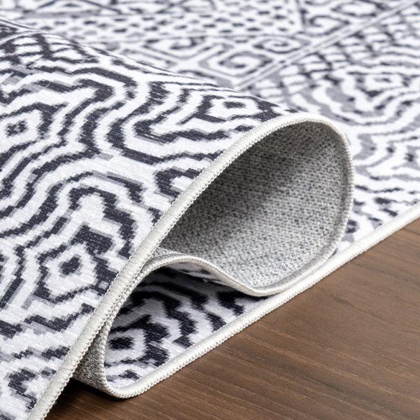Nuloom Reya Transitional SplashGuard Machine Washable Area Rug Grey