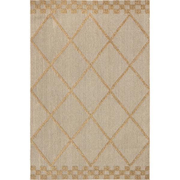 nuloom Rhode Raised Lattice Indoor/Outdoor Area Rug Beige