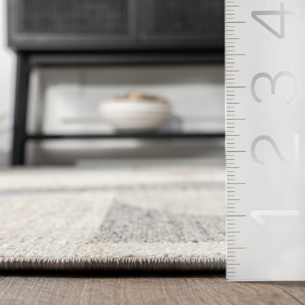 Nuloom Rhona Modern Geometric Recycled Area Rug Grey