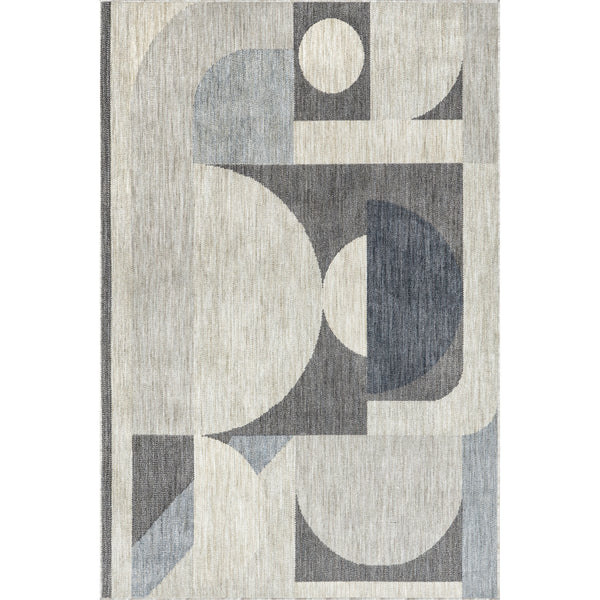 nuloom Rhona Modern Geometric Recycled Area Rug Grey