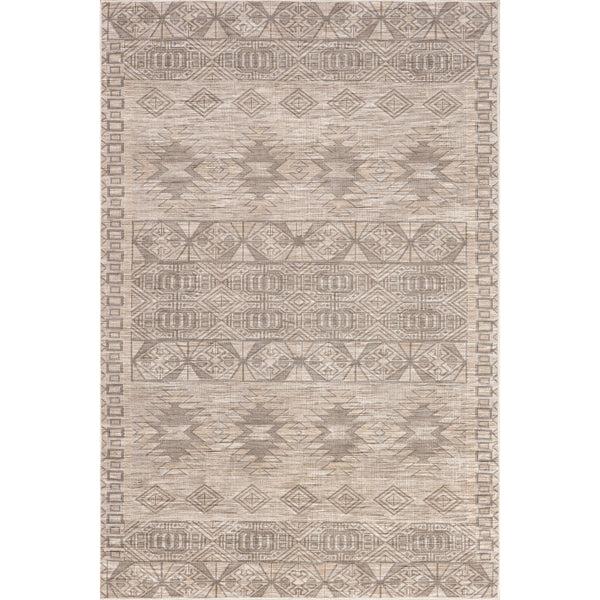 nuloom Riya Geometric Machine Washable Area Rug Beige