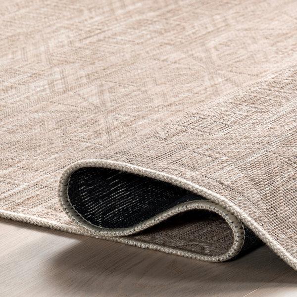 Nuloom Riya Geometric Machine Washable Area Rug Beige