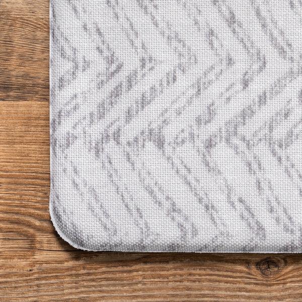 Nuloom Rosanne Geometric Anti Fatigue Kitchen Or Laundry Room Comfort Mat Light Gray
