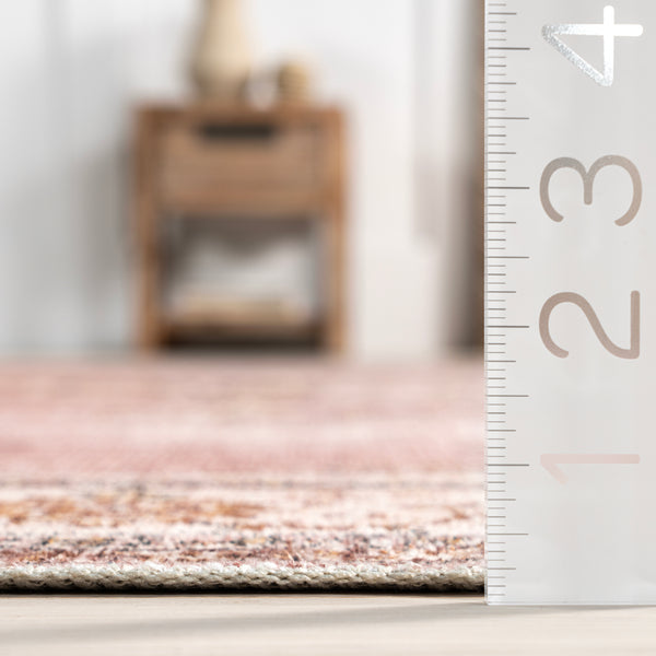 Nuloom Rosewood Vintage Machine Washable Area Rug Dark Brown