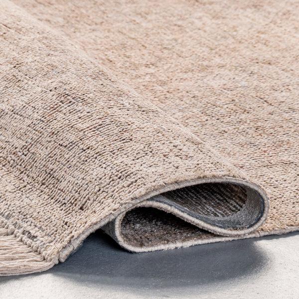 Nuloom Rosia Traditional Persian Tasseled Area Rug Khaki