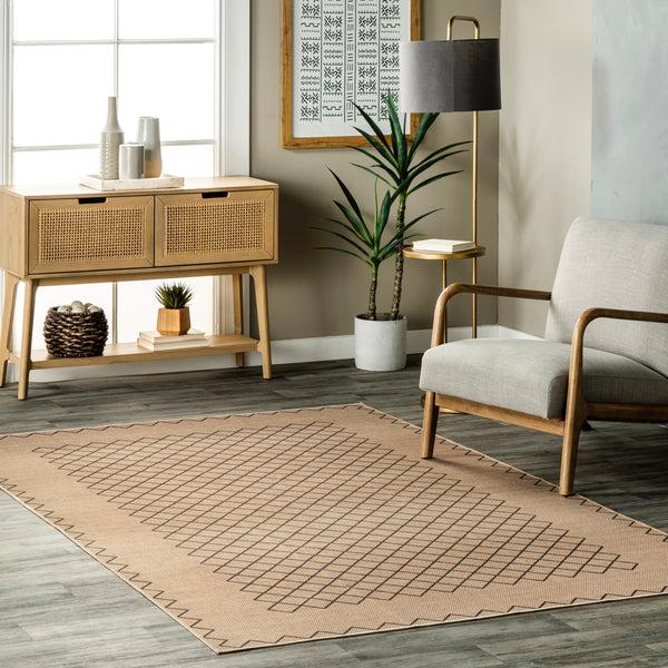 Nuloom Rosita Tribal Trellis Easy-Jute Machine Washable Area Rug Natural