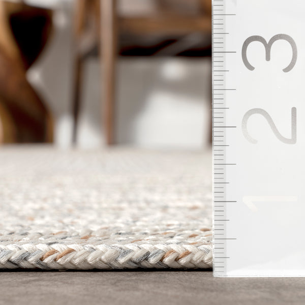 Nuloom Rowan Braided Texture Indoor/Outdoor Area Rug Ivory