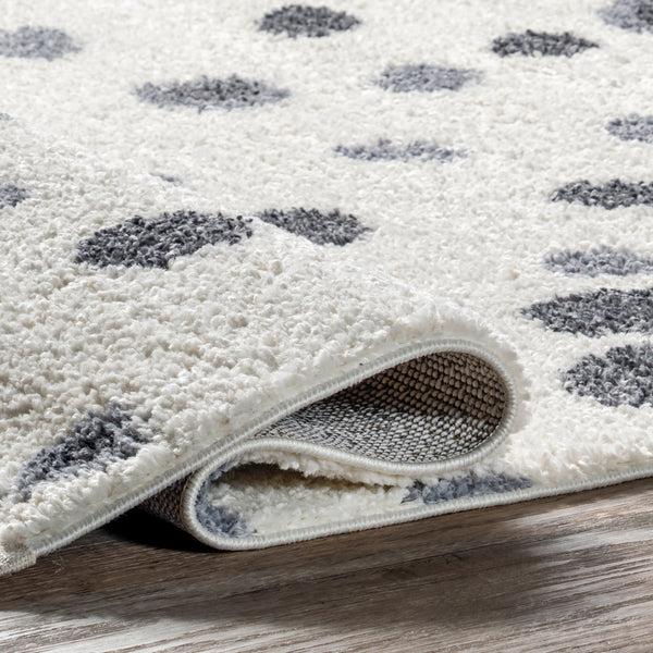 Nuloom Rudy Transitional Polka Dot Tasseled Area Rug Beige