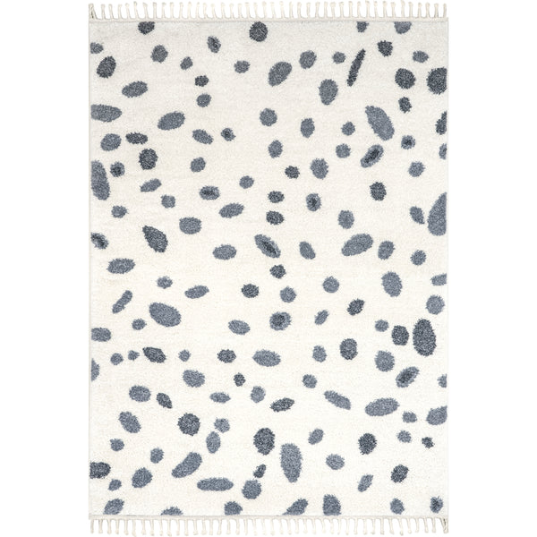 nuloom Rudy Transitional Polka Dot Tasseled Area Rug Beige