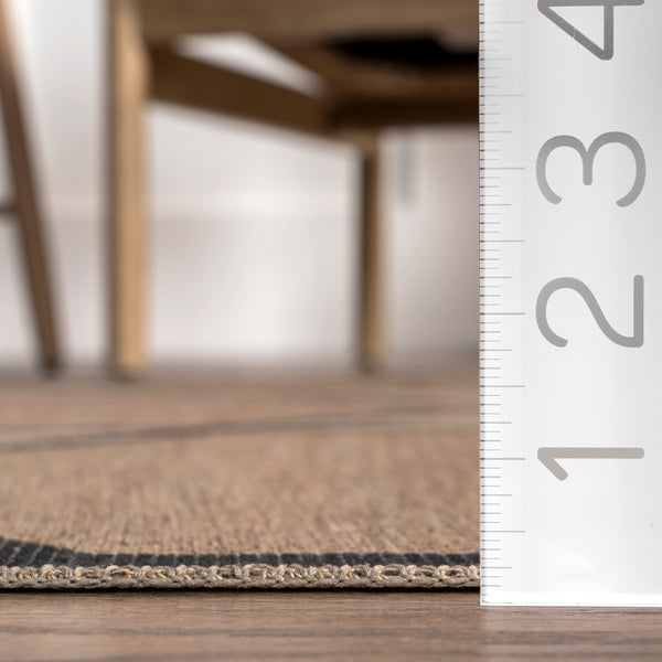 Nuloom Runa Lattice Easy-Jute Machine Washable Area Rug Brown