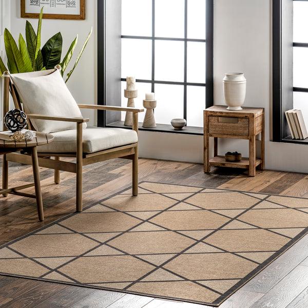 Nuloom Runa Lattice Easy-Jute Machine Washable Area Rug Brown