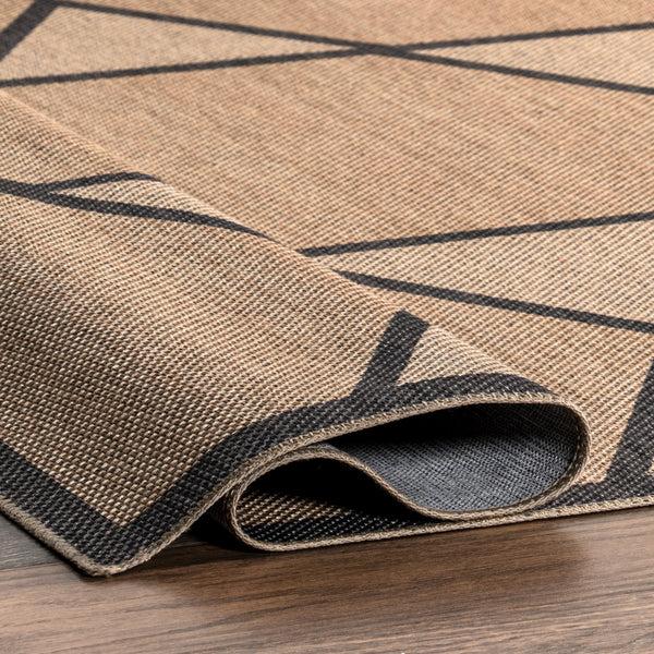 Nuloom Runa Lattice Easy-Jute Machine Washable Area Rug Brown