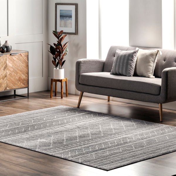 Nuloom Ryden Moroccan Geometric Trellis Area Rug Gray
