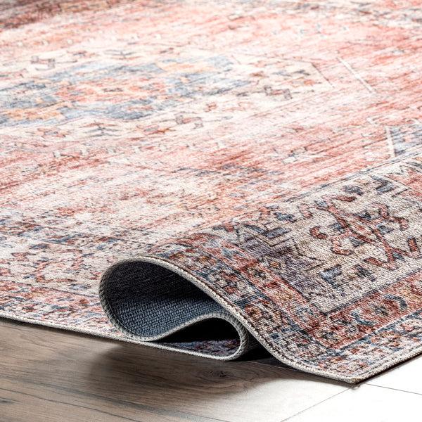 Nuloom Saanvi SplashGuard Machine Washable Area Rug Brick
