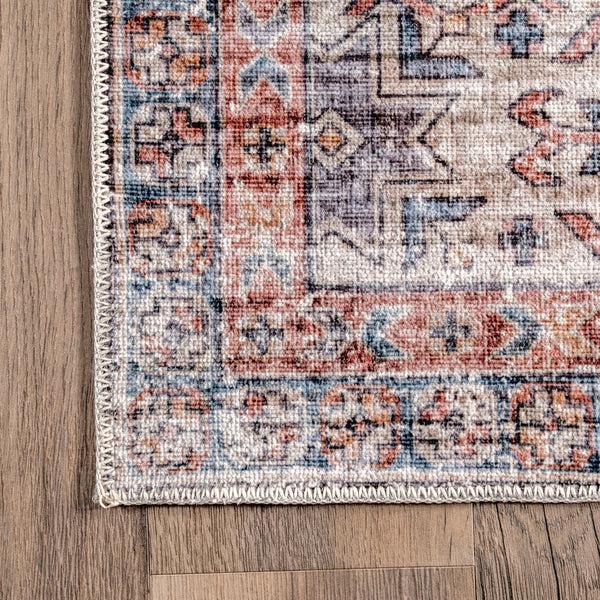 Nuloom Saanvi SplashGuard Machine Washable Area Rug Brick
