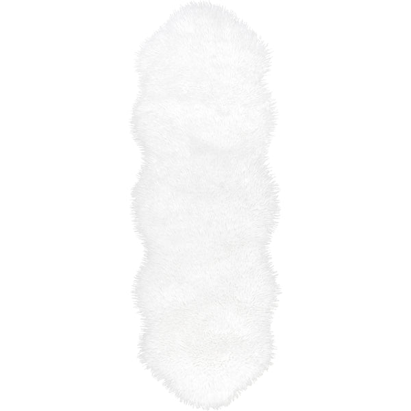 nuloom Salome Plush Faux Sheepskin Machine Washable Area Rug Ivory