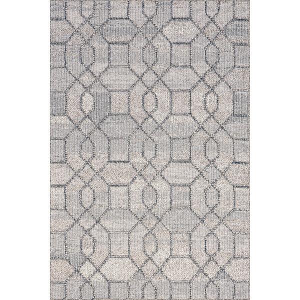 nuloom Sandee High-Low Chain Links Indoor/Outdoor Area Rug Light Gray