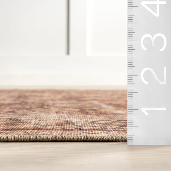 Nuloom Seema Smart Plus With SplashGuard Area Rug Brick