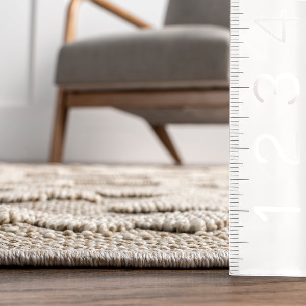Nuloom Sequoia Tribal Textured Indoor/Outdoor Area Rug Beige