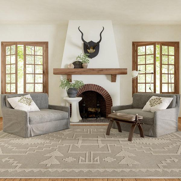 Nuloom Sequoia Tribal Textured Indoor/Outdoor Area Rug Beige