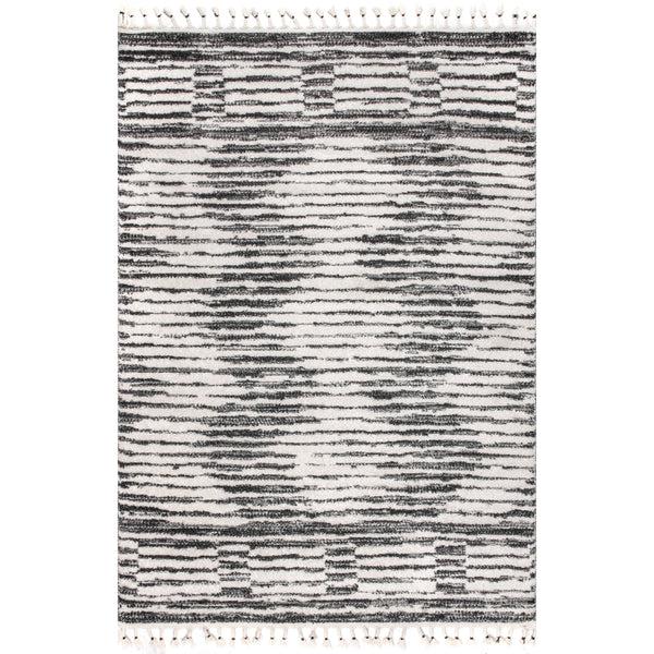 nuloom Seren Plush Faded Abstract Tassel Area Rug Beige