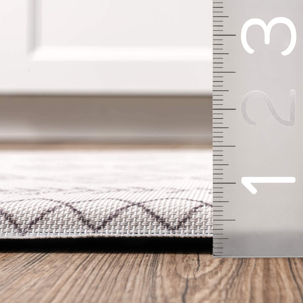 Nuloom Serna Moroccan Anti Fatigue Kitchen Or Laundry Room Comfort Mat Light Gray